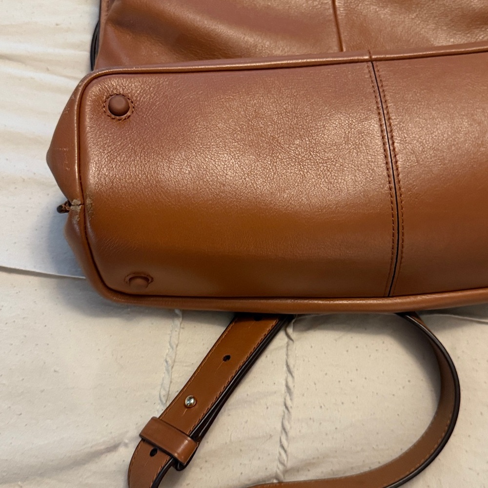 Cole Haan Grand Ambition Women's Brown Leather Handbag Sinch Top Shoulder Strap - Picture 11 of 12